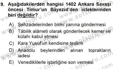 Orta Asya Türk Tarihi Dersi 2015 - 2016 Yılı (Final) Dönem Sonu Sınav Soruları 9. Soru
