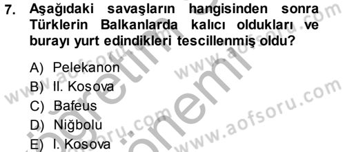 Bizans Tarihi Dersi 2013 - 2014 Yılı (Final) Dönem Sonu Sınav Soruları 7. Soru