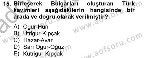 Bizans Tarihi Dersi 2014 - 2015 Yılı (Vize) Ara Sınav Soruları 15. Soru