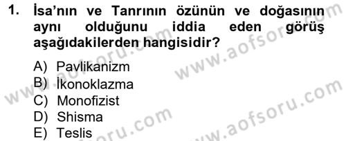 Bizans Tarihi Dersi 2014 - 2015 Yılı (Final) Dönem Sonu Sınav Soruları 1. Soru