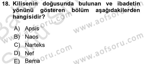 Bizans Tarihi Dersi 2016 - 2017 Yılı (Final) Dönem Sonu Sınav Soruları 18. Soru