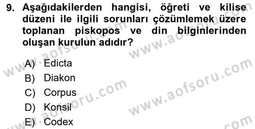 Bizans Tarihi Dersi 2018 - 2019 Yılı (Final) Dönem Sonu Sınav Soruları 9. Soru