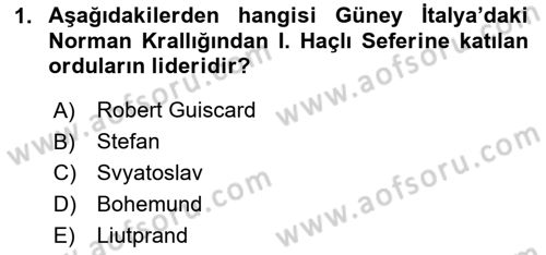 Bizans Tarihi Dersi 2023 - 2024 Yılı (Final) Dönem Sonu Sınav Soruları 1. Soru