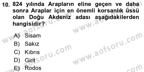 Bizans Tarihi Dersi 2024 - 2025 Yılı (Final) Dönem Sonu Sınav Soruları 10. Soru