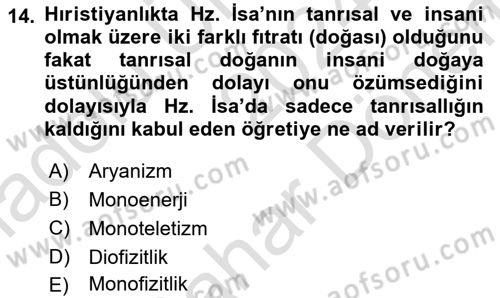 Bizans Tarihi Dersi 2024 - 2025 Yılı (Final) Dönem Sonu Sınav Soruları 14. Soru