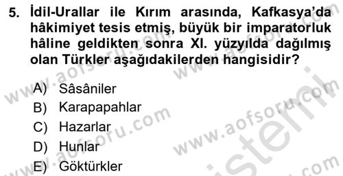 Bizans Tarihi Dersi 2025 - 2026 Yılı (Vize) Ara Sınav Soruları 5. Soru