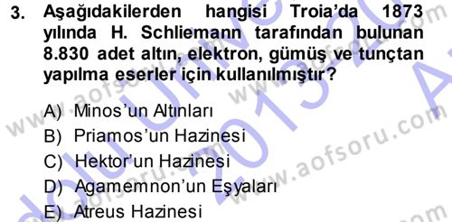Hellen ve Roma Tarihi Dersi Ara Sınavı Deneme Sınav Soruları 3. Soru