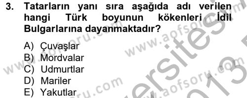 İlk Müslüman Türk Devletleri Dersi 2012 - 2013 Yılı (Final) Dönem Sonu Sınav Soruları 3. Soru