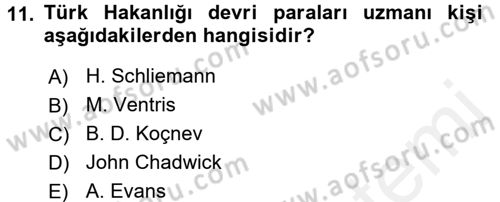 İlk Müslüman Türk Devletleri Dersi 2015 - 2016 Yılı (Vize) Ara Sınav Soruları 11. Soru