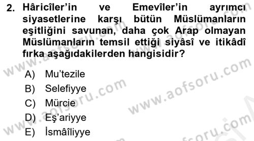 İlk Müslüman Türk Devletleri Dersi 2017 - 2018 Yılı (Vize) Ara Sınav Soruları 2. Soru