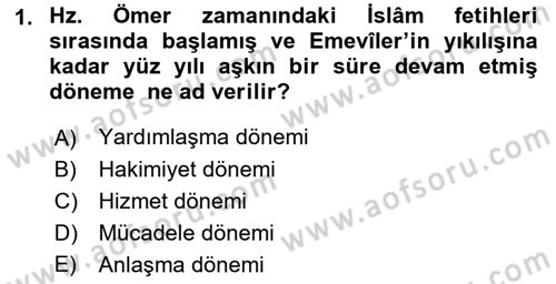 İlk Müslüman Türk Devletleri Dersi 2021 - 2022 Yılı (Final) Dönem Sonu Sınav Soruları 1. Soru