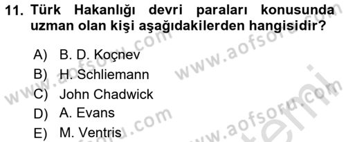 İlk Müslüman Türk Devletleri Dersi 2024 - 2025 Yılı (Vize) Ara Sınav Soruları 11. Soru