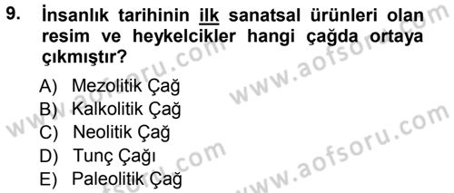 Uygarlık Tarihi 1 Dersi 2012 - 2013 Yılı (Vize) Ara Sınav Soruları 9. Soru