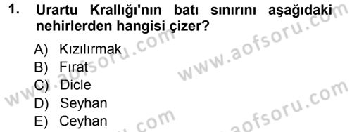 Uygarlık Tarihi 1 Dersi 2012 - 2013 Yılı (Final) Dönem Sonu Sınav Soruları 1. Soru