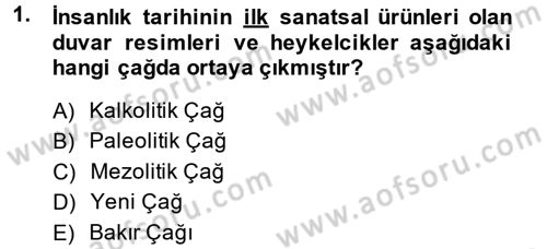 Uygarlık Tarihi 1 Dersi 2013 - 2014 Yılı (Final) Dönem Sonu Sınav Soruları 1. Soru