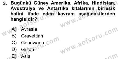 Uygarlık Tarihi 1 Dersi 2016 - 2017 Yılı (Vize) Ara Sınav Soruları 3. Soru