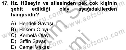 Uygarlık Tarihi 2 Dersi 2012 - 2013 Yılı (Vize) Ara Sınav Soruları 17. Soru
