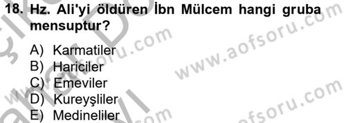 Uygarlık Tarihi 2 Dersi 2012 - 2013 Yılı (Vize) Ara Sınav Soruları 18. Soru