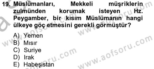 Uygarlık Tarihi 2 Dersi 2012 - 2013 Yılı (Vize) Ara Sınav Soruları 19. Soru