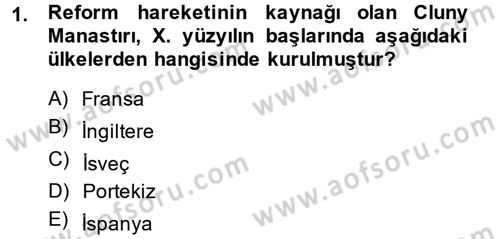 Uygarlık Tarihi 2 Dersi 2014 - 2015 Yılı (Vize) Ara Sınav Soruları 1. Soru