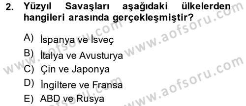 Uygarlık Tarihi 2 Dersi 2014 - 2015 Yılı (Vize) Ara Sınav Soruları 2. Soru