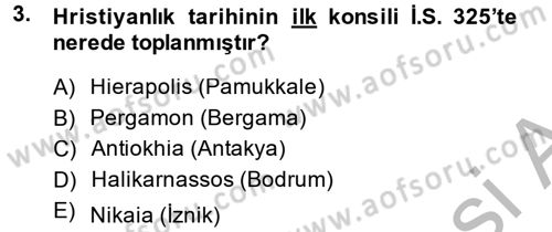 Uygarlık Tarihi 2 Dersi 2014 - 2015 Yılı (Final) Dönem Sonu Sınav Soruları 3. Soru