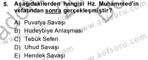 Uygarlık Tarihi 2 Dersi 2014 - 2015 Yılı (Final) Dönem Sonu Sınav Soruları 5. Soru