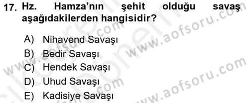 Uygarlık Tarihi 2 Dersi 2015 - 2016 Yılı (Vize) Ara Sınav Soruları 17. Soru