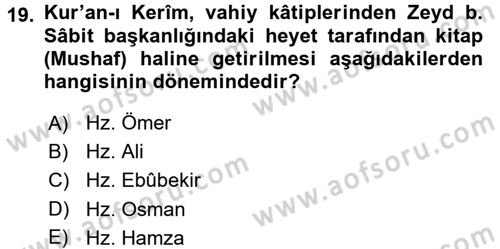 Uygarlık Tarihi 2 Dersi 2015 - 2016 Yılı (Vize) Ara Sınav Soruları 19. Soru