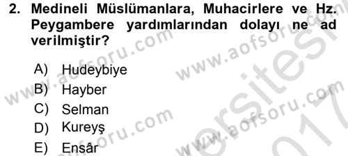 Uygarlık Tarihi 2 Dersi 2016 - 2017 Yılı (Final) Dönem Sonu Sınav Soruları 2. Soru