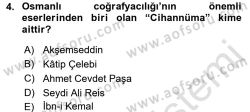Uygarlık Tarihi 2 Dersi 2016 - 2017 Yılı (Final) Dönem Sonu Sınav Soruları 4. Soru