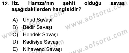 Uygarlık Tarihi 2 Dersi 2017 - 2018 Yılı (Vize) Ara Sınav Soruları 12. Soru