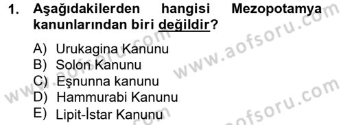 Genel Uygarlık Tarihi Dersi 2012 - 2013 Yılı (Vize) Ara Sınav Soruları 1. Soru