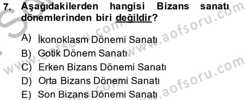 Genel Uygarlık Tarihi Dersi 2013 - 2014 Yılı (Final) Dönem Sonu Sınavı 7. Soru