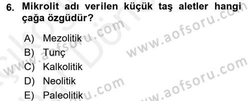 Genel Uygarlık Tarihi Dersi 2015 - 2016 Yılı (Vize) Ara Sınav Soruları 6. Soru