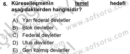Genel Uygarlık Tarihi Dersi 2016 - 2017 Yılı 3 Ders Sınav Soruları 6. Soru
