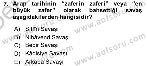 Genel Uygarlık Tarihi Dersi 2016 - 2017 Yılı 3 Ders Sınav Soruları 7. Soru