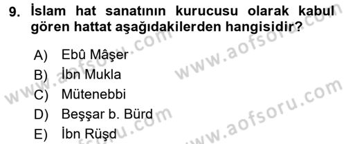 Genel Uygarlık Tarihi Dersi 2016 - 2017 Yılı 3 Ders Sınav Soruları 9. Soru