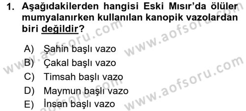 Genel Uygarlık Tarihi Dersi 2016 - 2017 Yılı (Vize) Ara Sınav Soruları 1. Soru