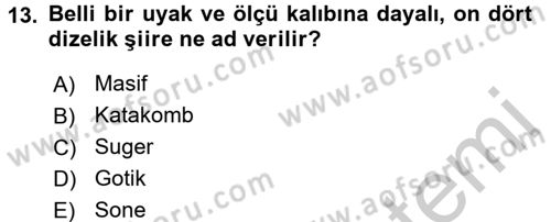 Genel Uygarlık Tarihi Dersi 2016 - 2017 Yılı (Vize) Ara Sınav Soruları 13. Soru