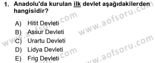 Genel Uygarlık Tarihi Dersi 2016 - 2017 Yılı (Final) Dönem Sonu Sınav Soruları 1. Soru