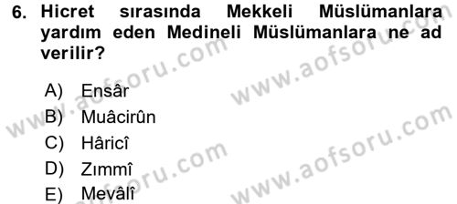 Genel Uygarlık Tarihi Dersi 2016 - 2017 Yılı (Final) Dönem Sonu Sınav Soruları 6. Soru