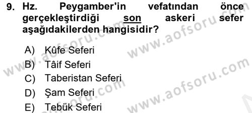 Genel Uygarlık Tarihi Dersi 2017 - 2018 Yılı (Final) Dönem Sonu Sınav Soruları 9. Soru