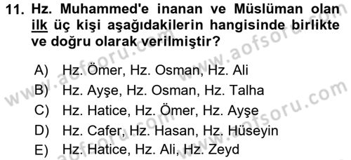Genel Uygarlık Tarihi Dersi 2018 - 2019 Yılı 3 Ders Sınav Soruları 11. Soru