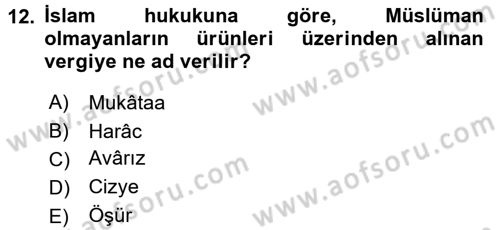 Genel Uygarlık Tarihi Dersi 2018 - 2019 Yılı 3 Ders Sınav Soruları 12. Soru