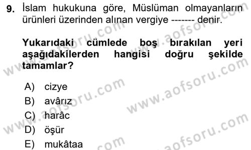 Genel Uygarlık Tarihi Dersi 2018 - 2019 Yılı (Final) Dönem Sonu Sınav Soruları 9. Soru
