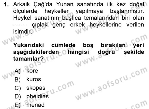Genel Uygarlık Tarihi Dersi 2020 - 2021 Yılı Yaz Okulu Sınav Soruları 1. Soru