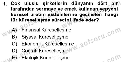 Genel Uygarlık Tarihi Dersi 2021 - 2022 Yılı (Final) Dönem Sonu Sınav Soruları 1. Soru