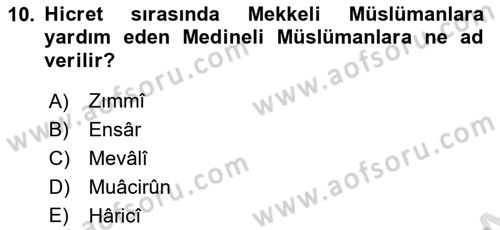 Genel Uygarlık Tarihi Dersi 2021 - 2022 Yılı (Final) Dönem Sonu Sınav Soruları 10. Soru