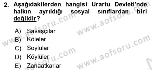 Genel Uygarlık Tarihi Dersi 2021 - 2022 Yılı (Final) Dönem Sonu Sınav Soruları 2. Soru